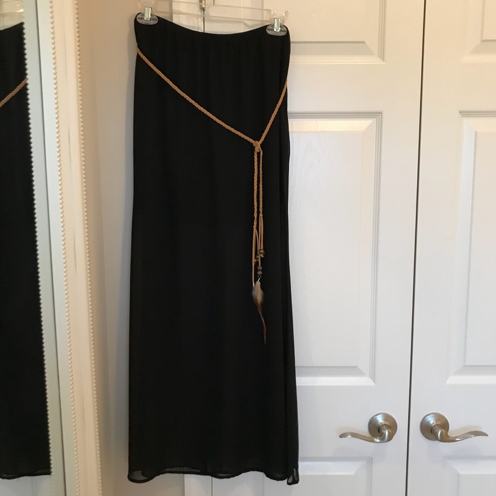 Black maxi skirt
